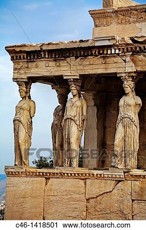 Caryatids, Porch of Maidens, Acropolis, Greece View Large Photo Image Stock Image - Caryatids, Porch of Maidens, Acropolis, Greece. Fotosearch