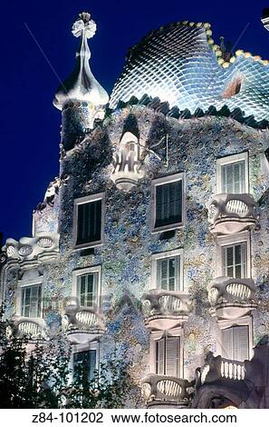 Casa Batll?. Barcelona. Spain View Large Photo Image Stock Image - Casa Batll?. Barcelona. Spain. Fotosearch