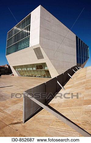 Stock Photo - Casa da Musica (2005) concert hall designed by architect Rem Koolhaas, Porto, Portugal. Fotosearch