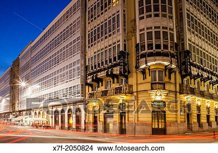 Casa del Rey, Avenida de Montoto, Corua city, Galicia, Spain. View Large Photo Image Picture - Casa del Rey, Avenida de Montoto, Corua city, Galicia, Spain.. Fotosearch