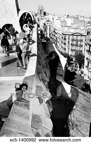 Casa Mila, La Pedrera, Barcelona, Catalonia, Spain View Large Photo Image Stock Image - Casa Mila, La Pedrera, Barcelona, Catalonia, Spain. Fotosearch