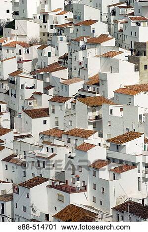 Stock Image - Casares. MBlaga province. Andalucia. Spain.. Fotosearch