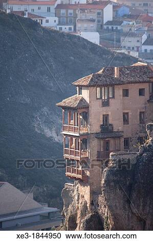 Stock Image - Casas Colgadas (Hanging Houses), Cuenca, Castile-La Mancha, Spain.. Fotosearch