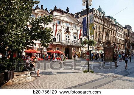 Stock Photo - Casino, Na Prikope shopping boulevard, Stare Mesto, Prague, Czech Republic. Fotosearch