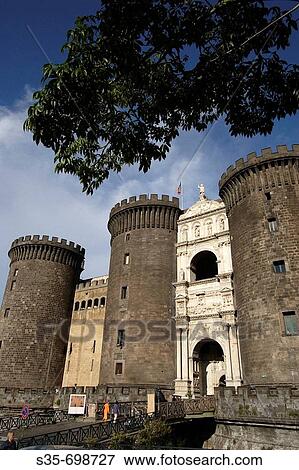 Castel Nuovo. Naple. Campania. Italy View Large Photo Image Stock Photo - Castel Nuovo. Naple. Campania. Italy. Fotosearch