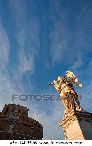 Castel Sant? Angelo and Sant? Angelo Bridge, Rome, Italy View Large Photo Image Stock Photograph - Castel Sant? Angelo and Sant? Angelo Bridge, Rome, Italy. Fotosearch
