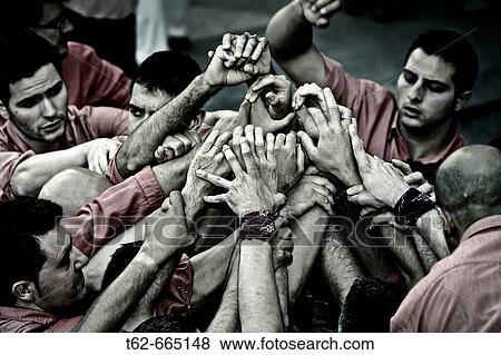 ? Castellers? building human towers, a Catalan tradition. Barcelona province, Catalonia, Spain View Large Photo Image Stock Photo - ? Castellers? building human towers, a Catalan tradition. Barcelona province, Catalonia, Spain. Fotosearch