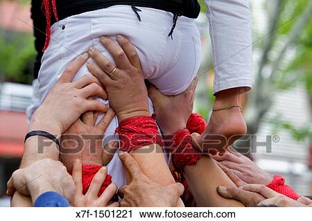 Castellers de Sants? Castellers? building human tower, a Catalan tradition Pla? a Bonet i Moixi Barcelona, Spain View Large Photo Image Stock Image - Castellers de Sants? Castellers? building human tower, a Catalan tradition Pla? a Bonet i Moixi Barcelona, Spain. Fotosearch