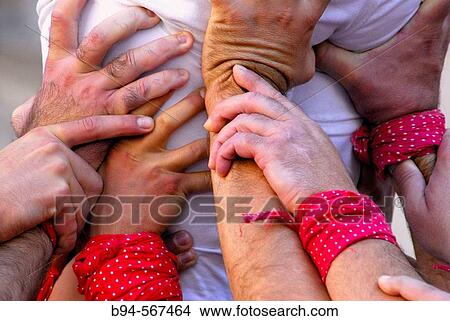 ? Castellers?. Merc? Festival. Barcelona. Spain. View Large Photo Image Picture - ? Castellers?. Merc? Festival. Barcelona. Spain.. Fotosearch