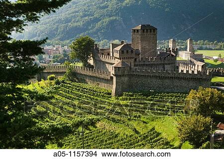 Castello di Montebello. Bellinzona. Ticino. Switzerland. View Large Photo Image Picture - Castello di Montebello. Bellinzona. Ticino. Switzerland.. Fotosearch