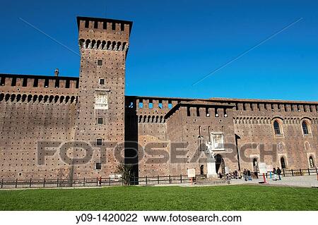 Castello Sforzesco Sforza's Castle, Lombardy, Italy View Large Photo Image Stock Image - Castello Sforzesco Sforza's Castle, Lombardy, Italy. Fotosearch