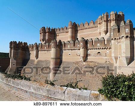 Stock Image - Castillo. Coca. Provincia Segovia. Castilla. Espaa.. Fotosearch