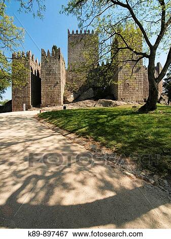 Castillo de Guimaraes, Portugal View Large Photo Image Stock Photo - Castillo de Guimaraes, Portugal. Fotosearch