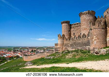 Castle and view of the village. Belmonte, Cuenca province, Castilla La Mancha, Spain. View Large Photo Image Stock Photograph - Castle and view of the village. Belmonte, Cuenca province, Castilla La Mancha, Spain.. Fotosearch