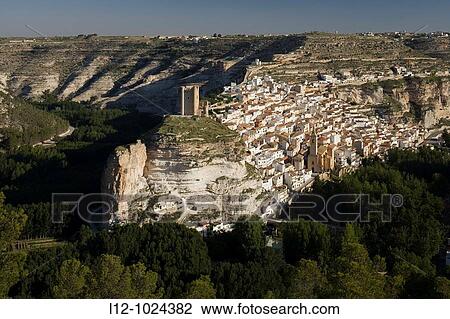Castle and village, Alcala del Jucar, Albacete province, Castilla-La Mancha, Spain View Large Photo Image Stock Image - Castle and village, Alcala del Jucar, Albacete province, Castilla-La Mancha, Spain. Fotosearch