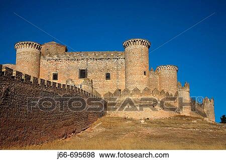 Stock Photo - Castle, Belmonte. Cuenca province, Castilla-La Mancha, Spain. Fotosearch
