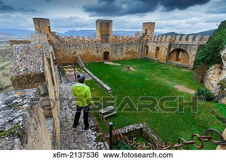 Stock Photograph - Castle. Frias, Burgos, Castile and Leon. Spain, Europe.. Fotosearch