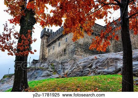 Castle in autumn with trees View Large Photo Image Stock Photography - Castle in autumn with trees. Fotosearch