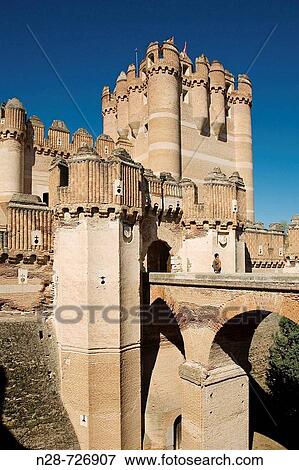 Castle keep (15th century), Coca. Segovia province, Castilla-Leon, Spain View Large Photo Image Stock Photo - Castle keep (15th century), Coca. Segovia province, Castilla-Leon, Spain. Fotosearch