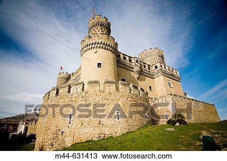 Castle. Manzanares el Real. Madrid province. Spain. View Large Photo Image Stock Image - Castle. Manzanares el Real. Madrid province. Spain.. Fotosearch