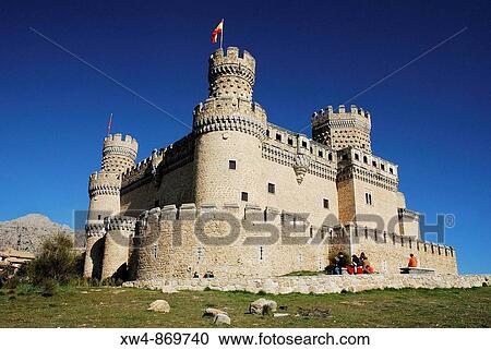 Castle, Manzanares el Real, Madrid, Spain. View Large Photo Image Stock Image - Castle, Manzanares el Real, Madrid, Spain.. Fotosearch