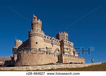 Castle. Manzanares el Real. Madrid province. Spain. View Large Photo Image Stock Photo - Castle. Manzanares el Real. Madrid province. Spain.. Fotosearch
