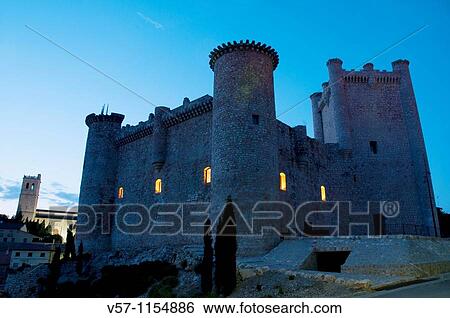 Castle, night view. Torija, Guadalajara province, Castilla La Mancha, Spain. View Large Photo Image Stock Photograph - Castle, night view. Torija, Guadalajara province, Castilla La Mancha, Spain.. Fotosearch