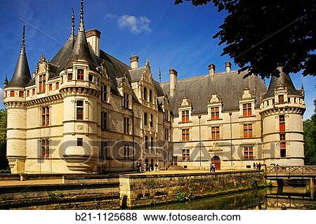 Castle of Azay-le-Rideau, Indre-et-Loire, Centre, France View Large Photo Image Stock Photo - Castle of Azay-le-Rideau, Indre-et-Loire, Centre, France. Fotosearch