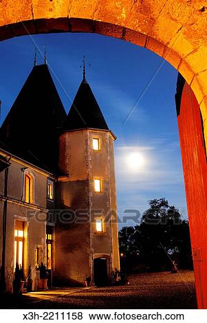 Castle of Gerigny, La Charite-sur-Loire, Nievre department, Burgundy region, France, Europe. View Large Photo Image Stock Photo - Castle of Gerigny, La Charite-sur-Loire, Nievre department, Burgundy region, France, Europe.. Fotosearch