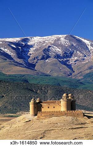 Castle of La Calahorra in the Sierra Nevada foothills, Province of Granada, Andalusia, Spain, Europe View Large Photo Image Stock Image - Castle of La Calahorra in the Sierra Nevada foothills, Province of Granada, Andalusia, Spain, Europe. Fotosearch