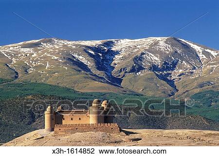 Castle of La Calahorra in the Sierra Nevada foothills, Province of Granada, Andalusia, Spain, Europe View Large Photo Image Stock Image - Castle of La Calahorra in the Sierra Nevada foothills, Province of Granada, Andalusia, Spain, Europe. Fotosearch