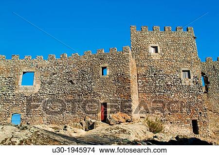 Castle of Montanchez, in Caceres province, Extremadura, Spain. View Large Photo Image Picture - Castle of Montanchez, in Caceres province, Extremadura, Spain.. Fotosearch
