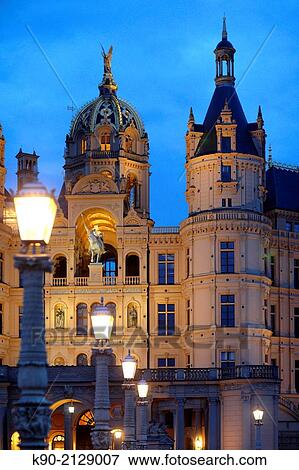 Stock Photo - Castle of Schwerin, Mecklenburg Western Pomerania, Germany.. Fotosearch