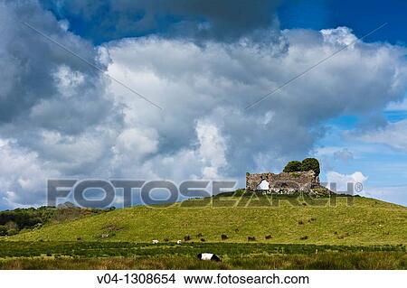 Castle ruin near Westport, County Mayo, Ireland. View Large Photo Image Picture - Castle ruin near Westport, County Mayo, Ireland.. Fotosearch