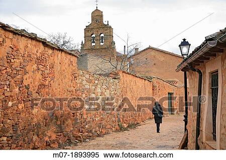 Stock Photography - Castrillo de los Polvazares, Leon, Camino de Santiago, Pilgrimage to Santiago, Santaigo Way, Castilla y Leon, Sapain, Europe. Fotosearch