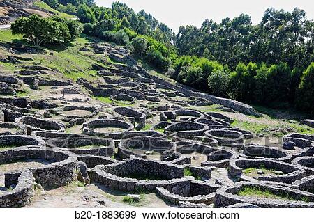 Castro of Santa Tegra, Iron Age village, A Guarda, Pontevedra, Galicia, Spain. View Large Photo Image Stock Photo - Castro of Santa Tegra, Iron Age village, A Guarda, Pontevedra, Galicia, Spain.. Fotosearch
