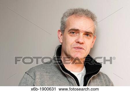 Casual portrait of middle aged man with grey hair View Large Photo Image Stock Image - Casual portrait of middle aged man with grey hair. Fotosearch