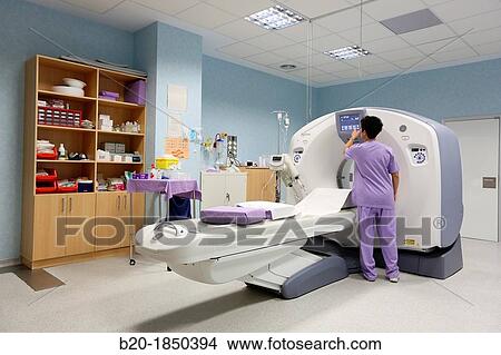 Picture - CAT, Computarized Axial Tomography, Radiology Department, Donostia Hospital, San Sebastian, Donostia, Gipuzkoa, Basque Country, Spain. Fotosearch