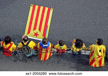 Catalan flag, manifestation, Via Catalana 2013, Calella, Catalonia, Spain View Large Photo Image Stock Image - Catalan flag, manifestation, Via Catalana 2013, Calella, Catalonia, Spain. Fotosearch
