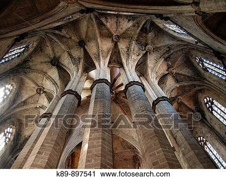 Catedral de Santa Mar? a del Mar. Barcelona. Spain View Large Photo Image Stock Image - Catedral de Santa Mar? a del Mar. Barcelona. Spain. Fotosearch