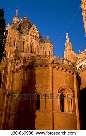 Catedral Nueva (? new cathedral? ) and Catedral Vieja (? old cathedral? ). Salamanca. Castilla-Le? n, Spain View Large Photo Image Stock Photo - Catedral Nueva (? new cathedral? ) and Catedral Vieja (? old cathedral? ). Salamanca. Castilla-Le? n, Spain. Fotosearch