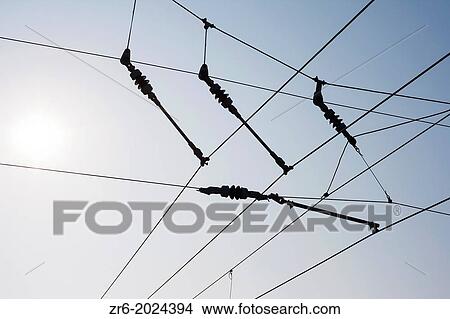 Picture - Catenary pattern, Dublin, Ireland.. Fotosearch