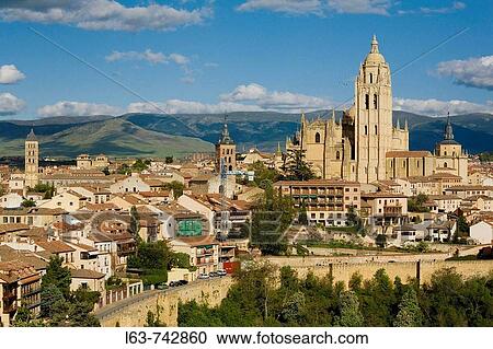 Cathedral and city skyline, Segovia. Castilla-Leon, Spain View Large Photo Image Stock Image - Cathedral and city skyline, Segovia. Castilla-Leon, Spain. Fotosearch