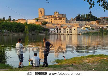 Stock Photo - Cathedral and Duero river, Zamora, Silver Route, Castilla-Leon, Spain. Fotosearch