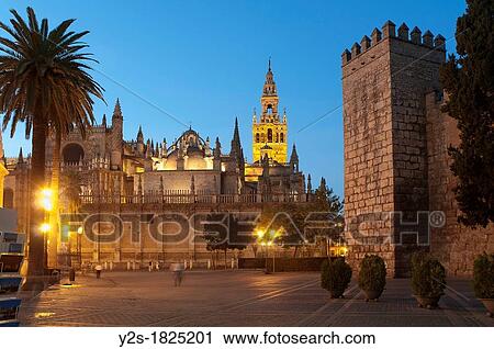 Cathedral and Royal Alcazar, Seville, Spain View Large Photo Image Stock Image - Cathedral and Royal Alcazar, Seville, Spain. Fotosearch