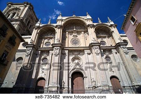 Stock Image - Cathedral, Granada. Andalucia, Spain. Fotosearch
