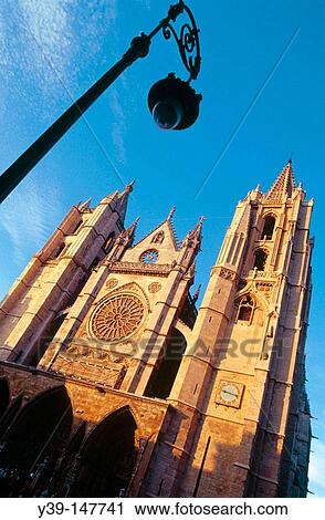 Cathedral, Le? n. Castilla-Le? n, Spain View Large Photo Image Stock Image - Cathedral, Le? n. Castilla-Le? n, Spain. Fotosearch