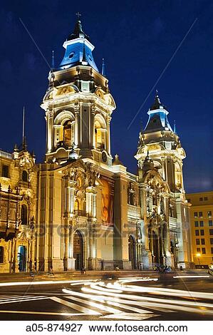 Stock Photo - Cathedral, Lima, Peru. Fotosearch