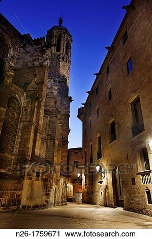 Cathedral Lloctinent palace Gothic quarter Barcelona View Large Photo Image Stock Image - Cathedral Lloctinent palace Gothic quarter Barcelona. Fotosearch