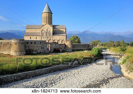 Stock Image - Cathedral of Alaverdi Monastery, Kakheti, Georgia. Fotosearch